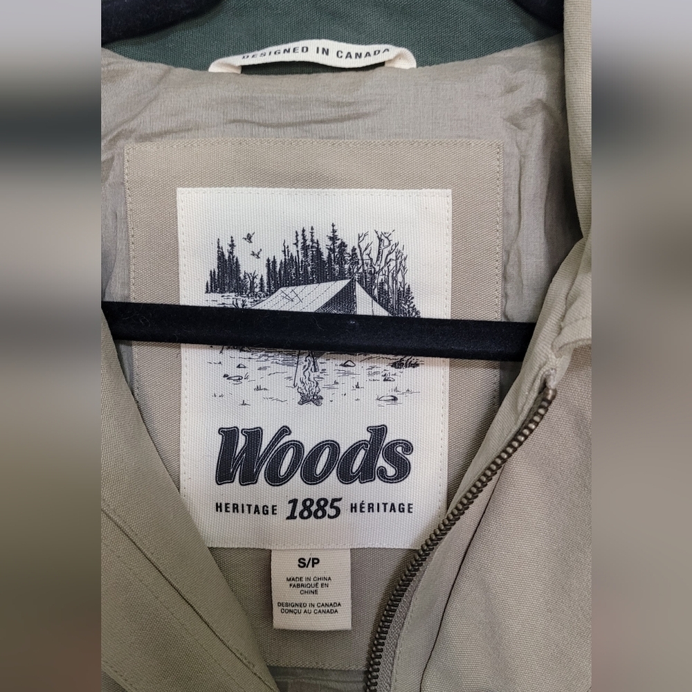 Woods Womens Khaki Jacket Chore Utility Camping S - Picture 2 of 9